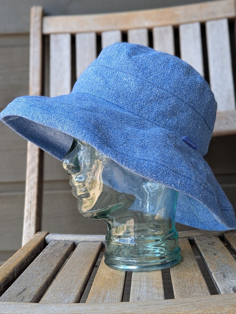 Wallaroo Hat Company Dress Traveler Blue Packable Travel Friendly UPF 50+